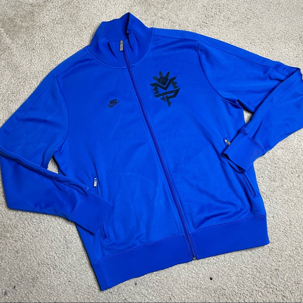 Nike Manny Pacman Pacquiao Full Zip Blue Hoodie Jacket | Size L